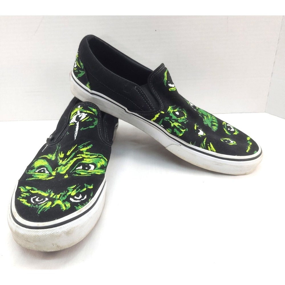 Vans Eyes In The Dark Glow In The Dark Slip On Shoes Mens Size 11 UK 10
